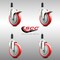 Service Caster 5 Inch 316SS Red Poly Swivel 1 Inch Expanding Stem Caster Lock Brake, 2PK SCC-SS316TTLEX20S514-PPUBRED-2-S-2-1 - alternate 4